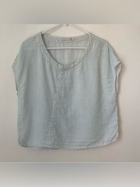 Elemente Clemente Light Blue Linen Women's Top
